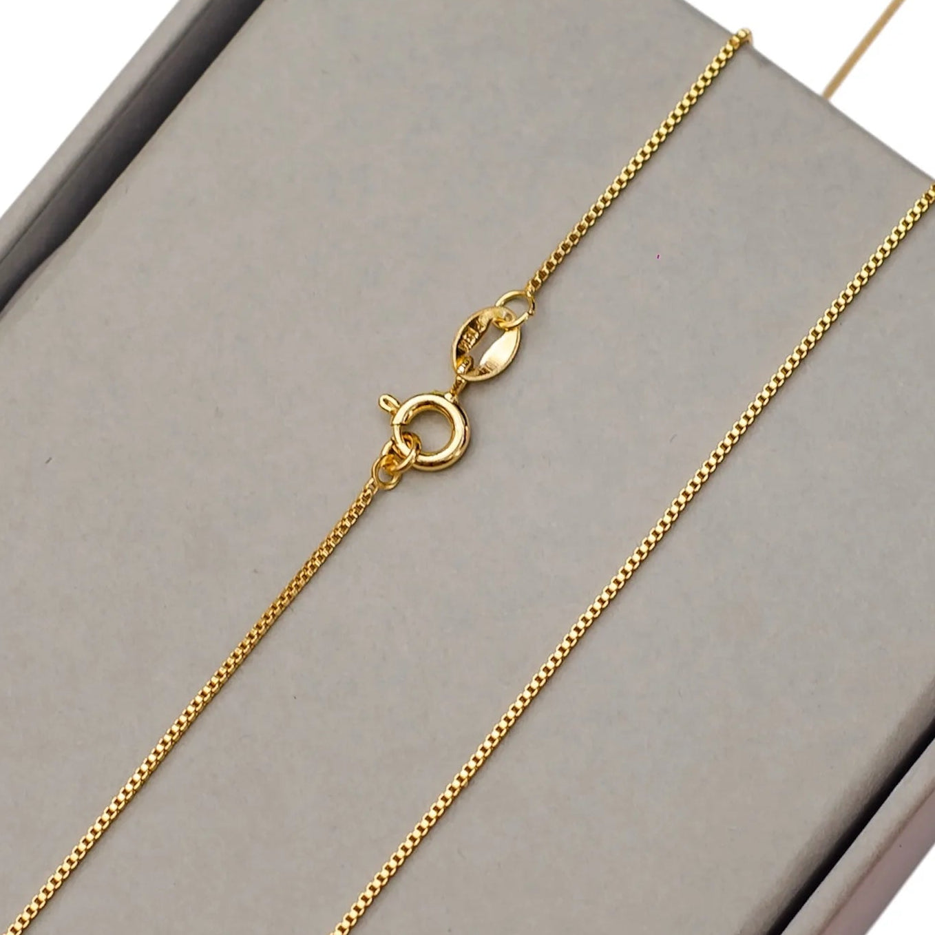 Corrente Veneziana 1mm Banhado a Ouro 18k