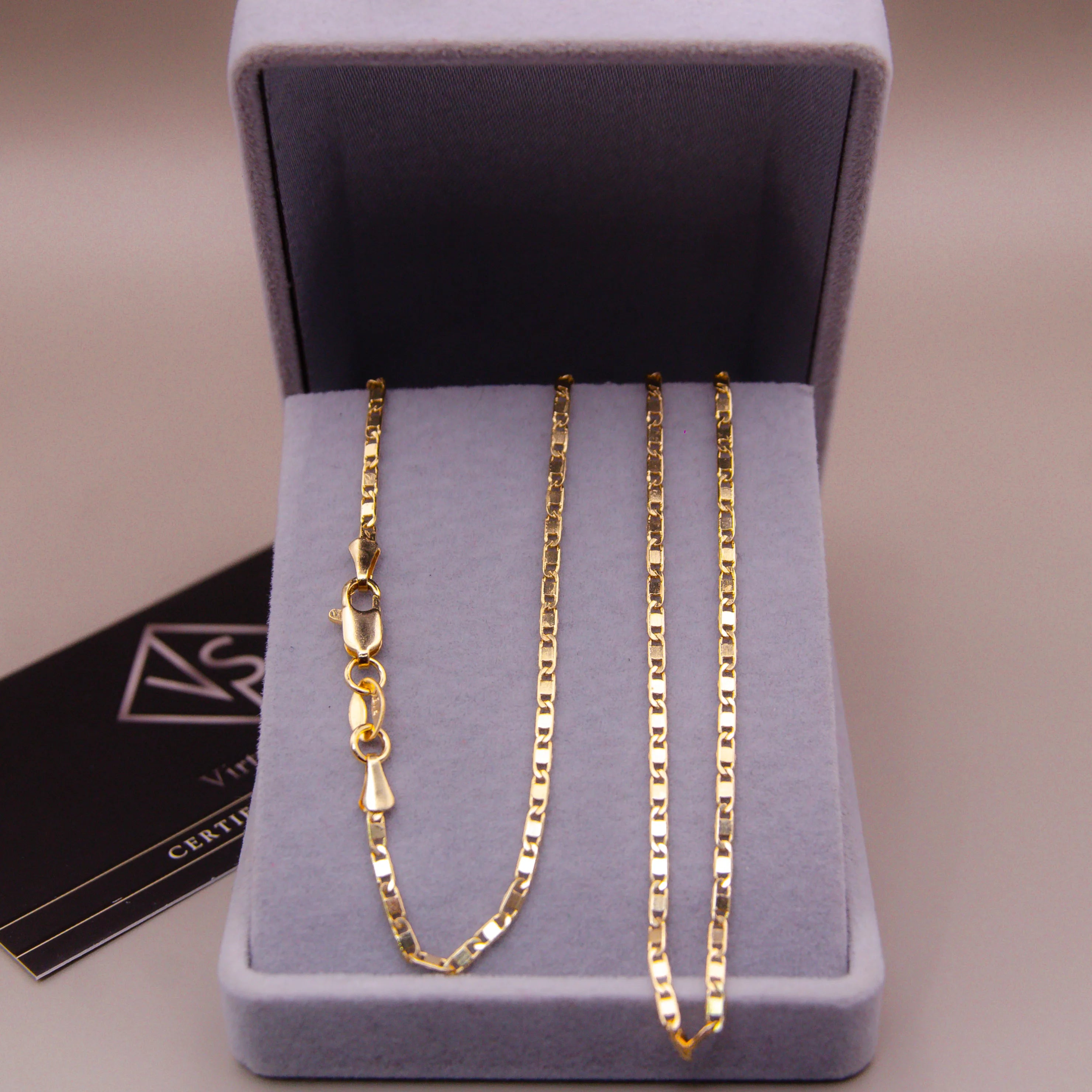 Corrente Piastrine 2mm - Banhado a Ouro 18k