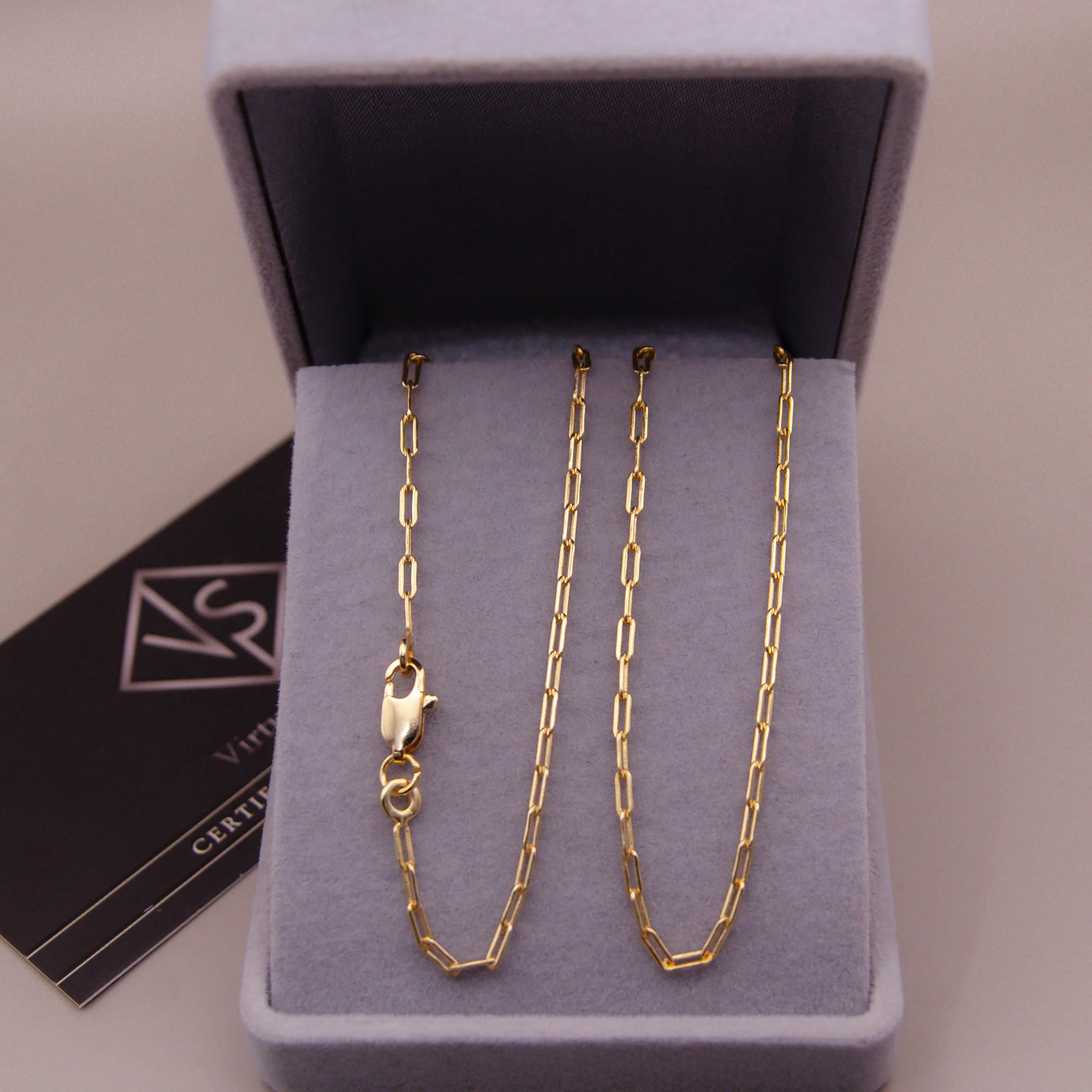 Corrente Cartier Long 2mm Banhado a Ouro 18k