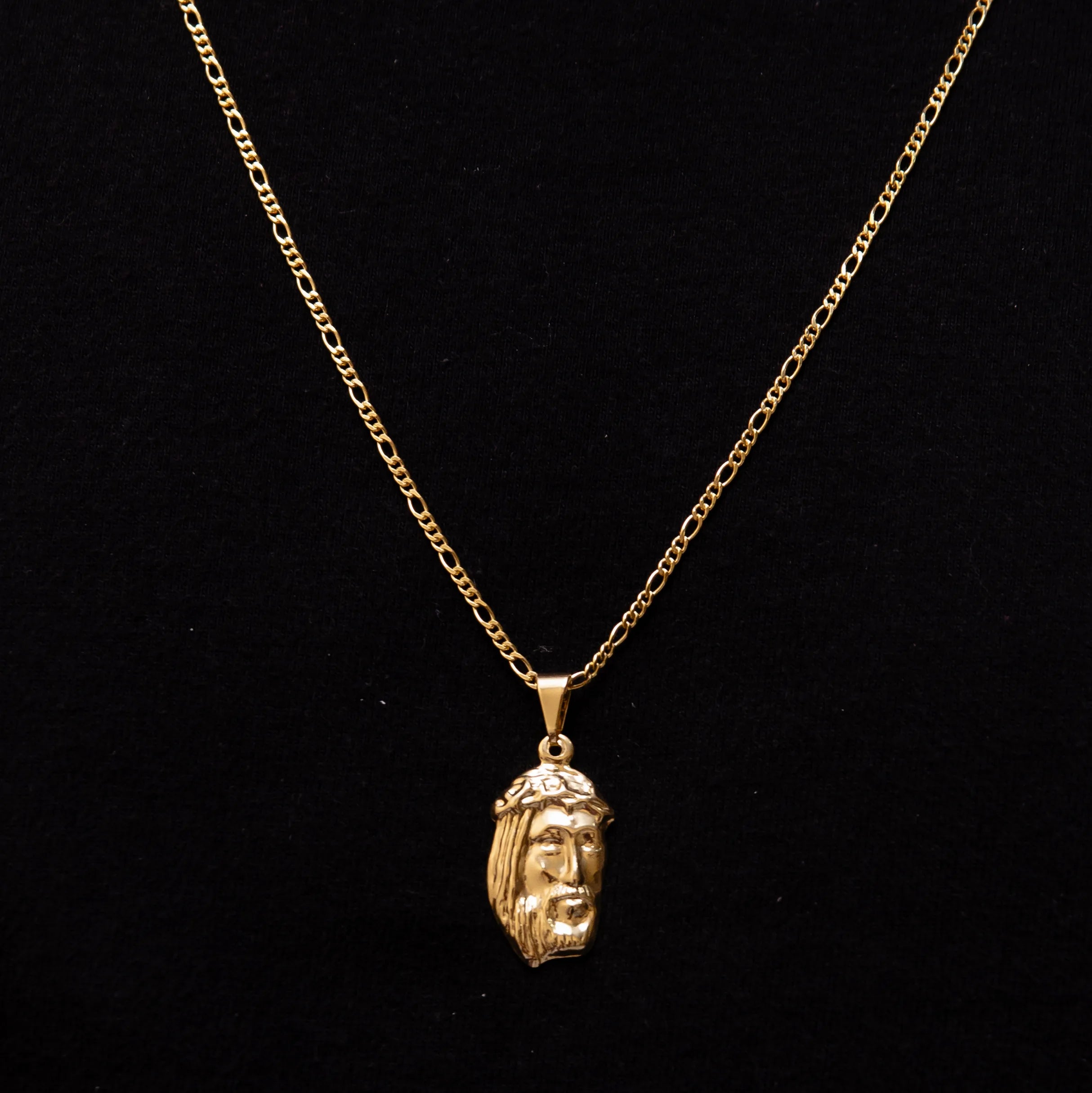 Corrente 3x1 2mm com Pingente Face Banhado a Ouro 18k