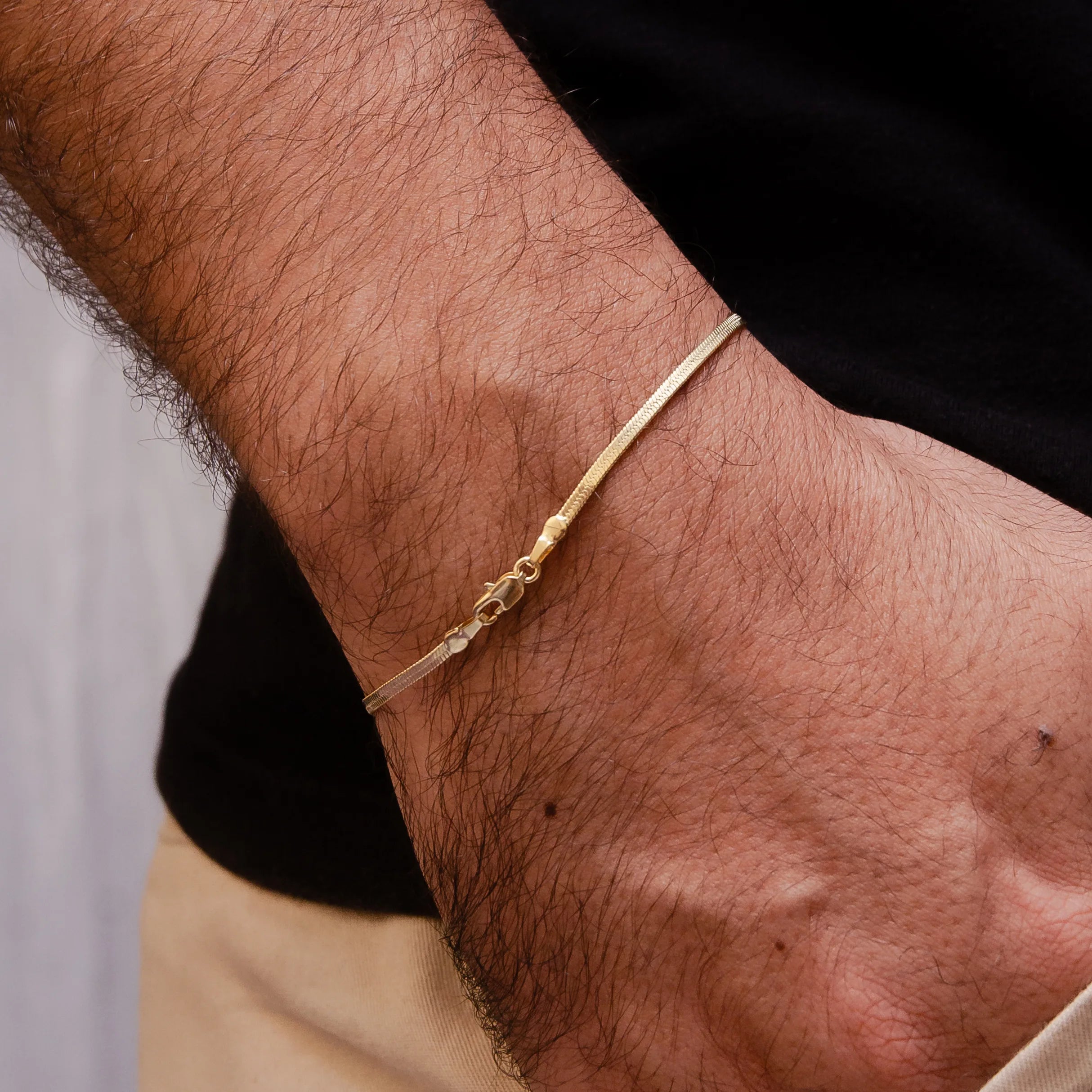 Pulseira Laminada 2mm Banhada a Ouro 18k