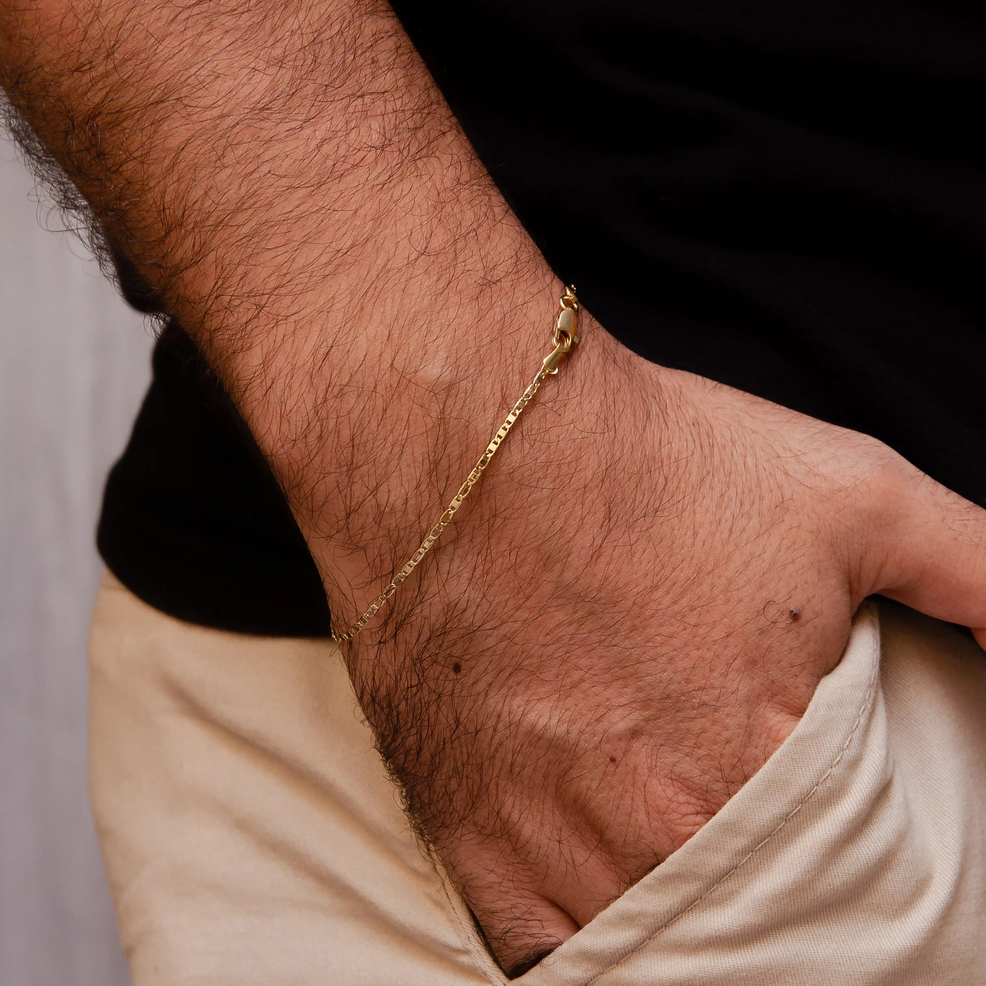 Pulseira Piastrine 2mm Banhado a Ouro 18k