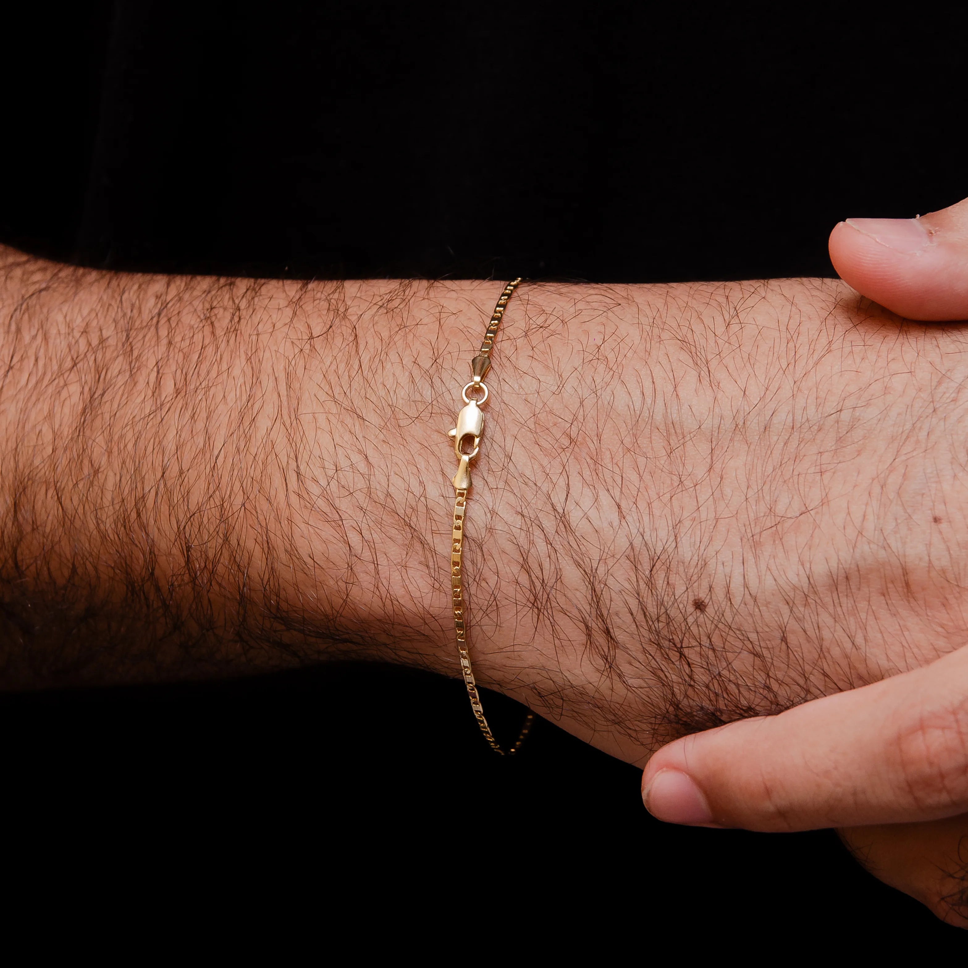 Pulseira Piastrine 2mm Banhado a Ouro 18k
