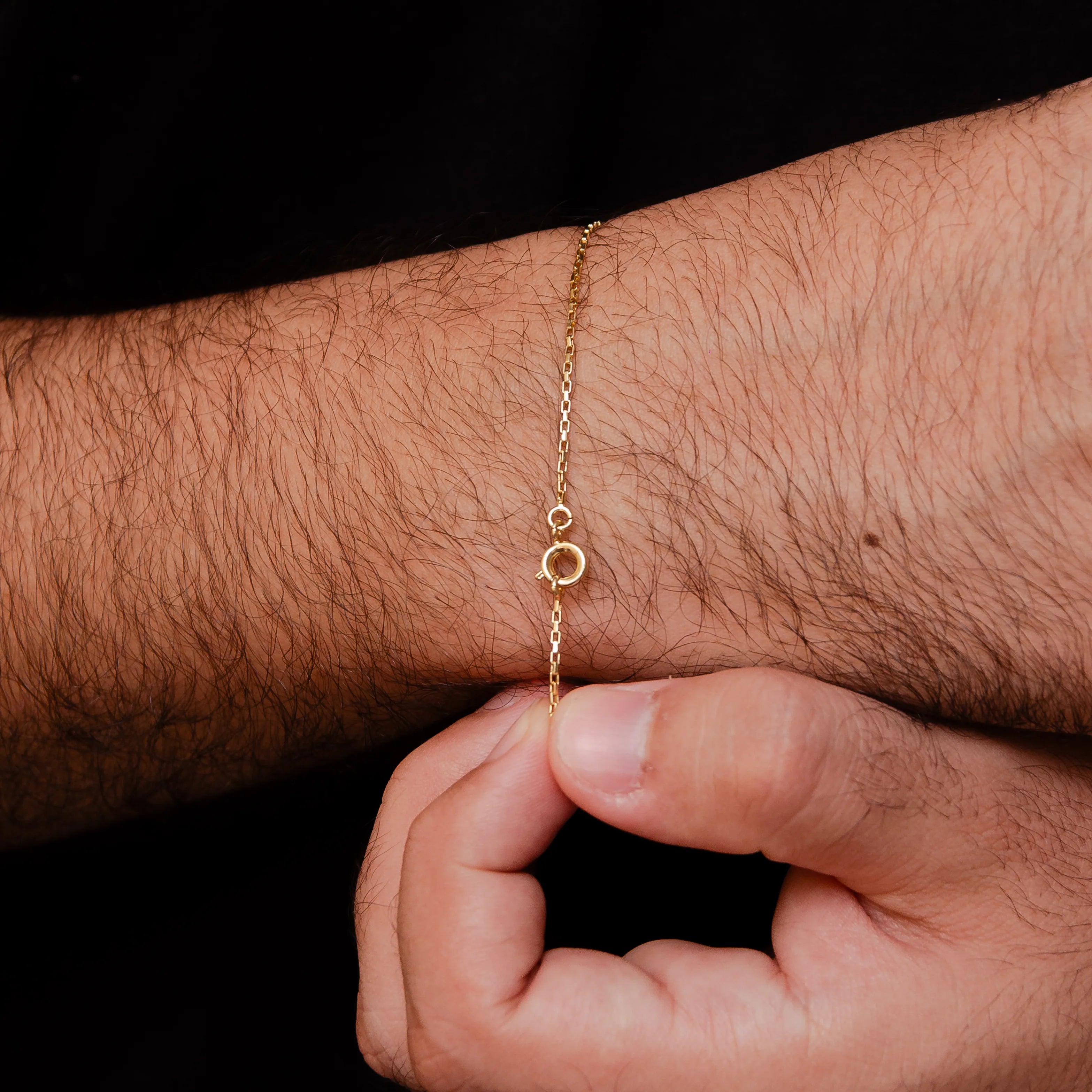 Pulseira Tijolinho 1mm Banhado a Ouro 18k