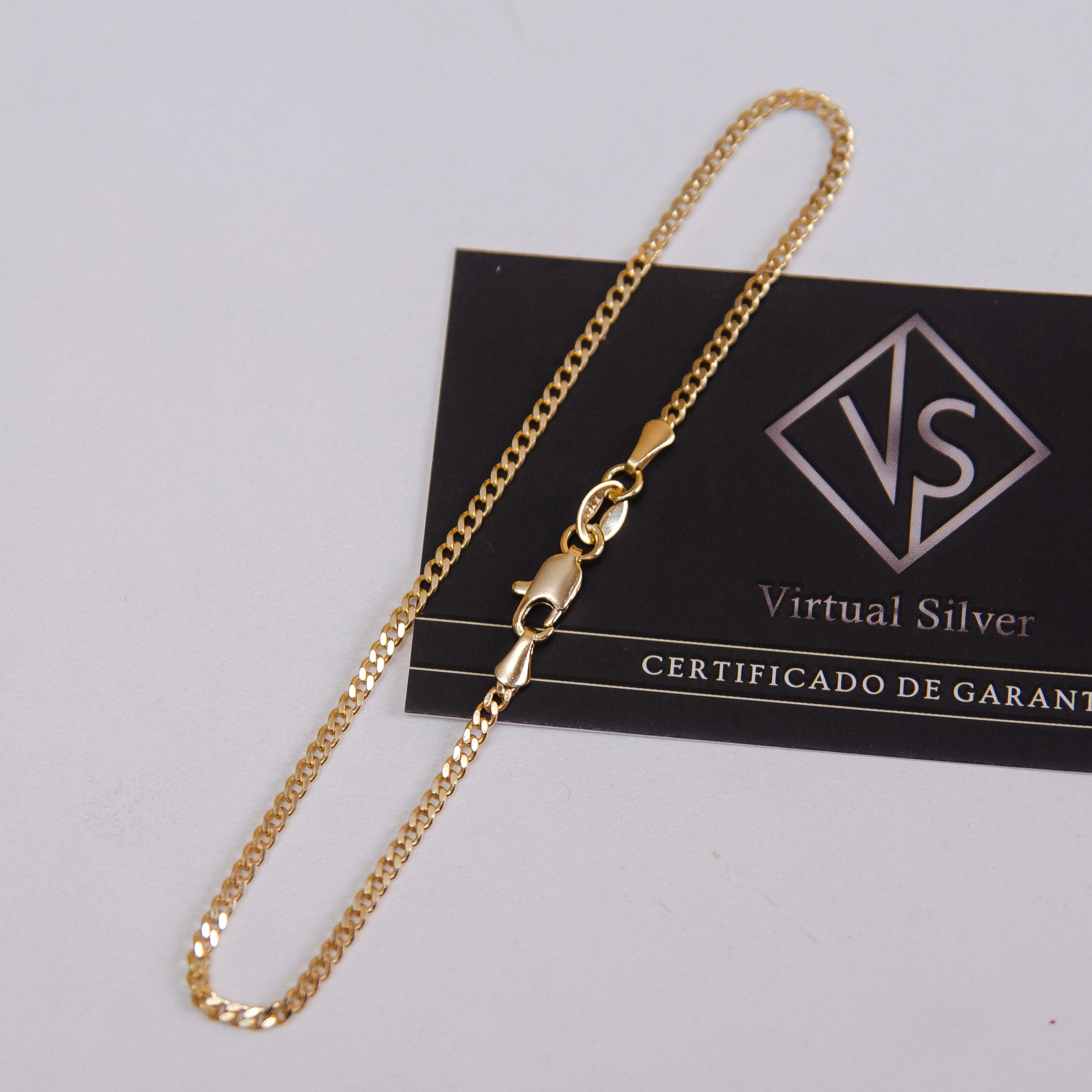 Pulseira Escama 2mm Banhado a ouro 18k