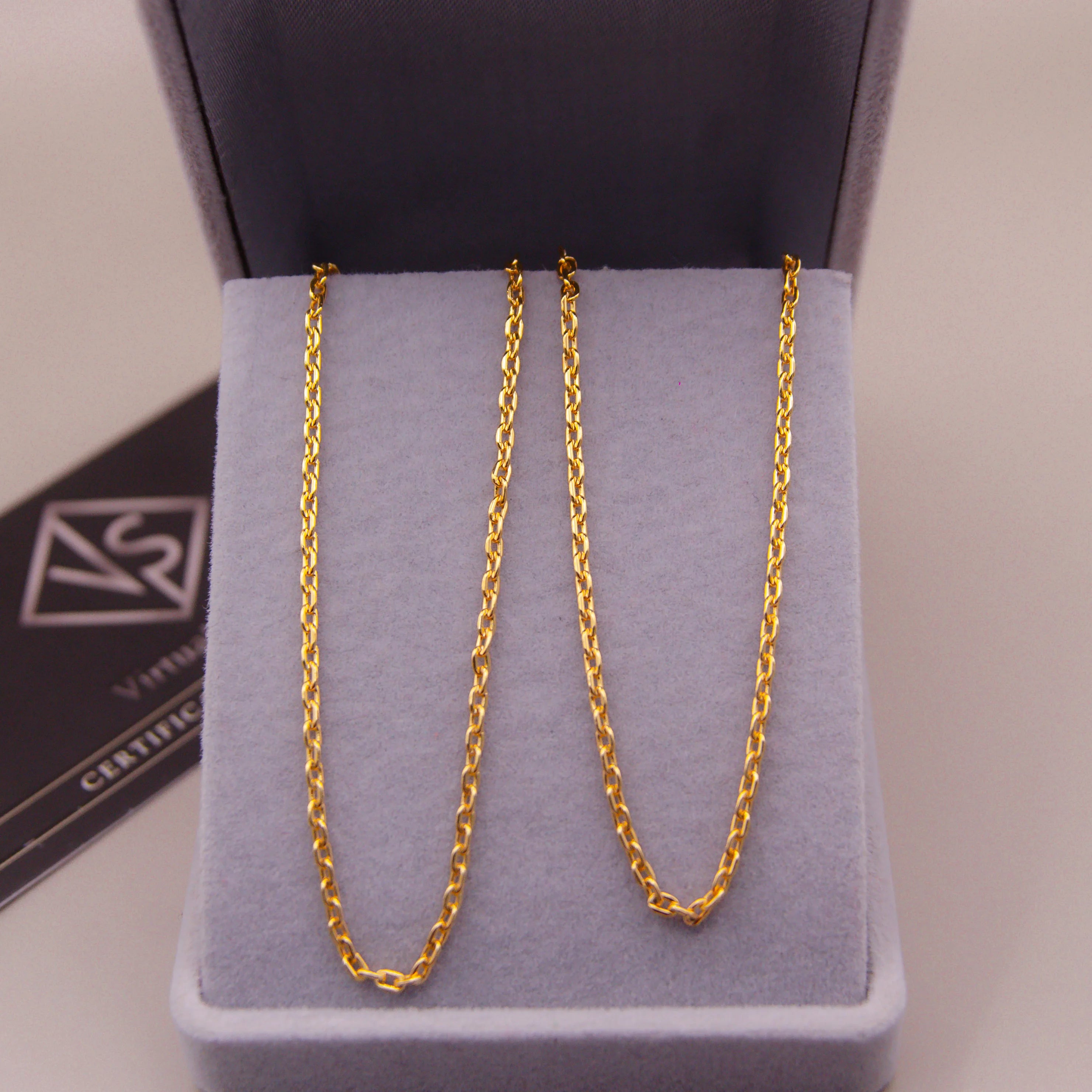 Corrente Cadeado 2mm Banhado a ouro 18k