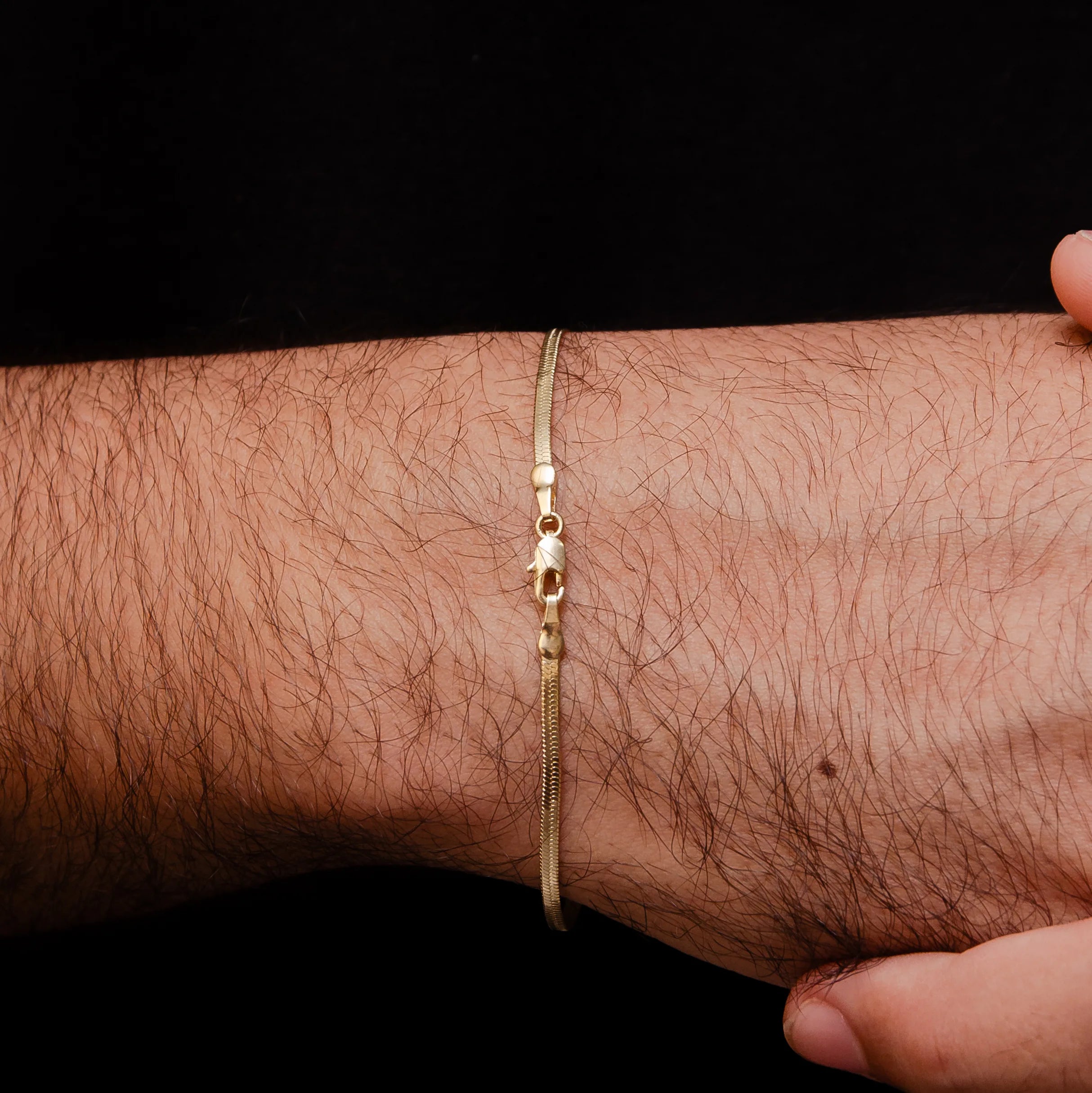 Pulseira Laminada 2mm Banhada a Ouro 18k