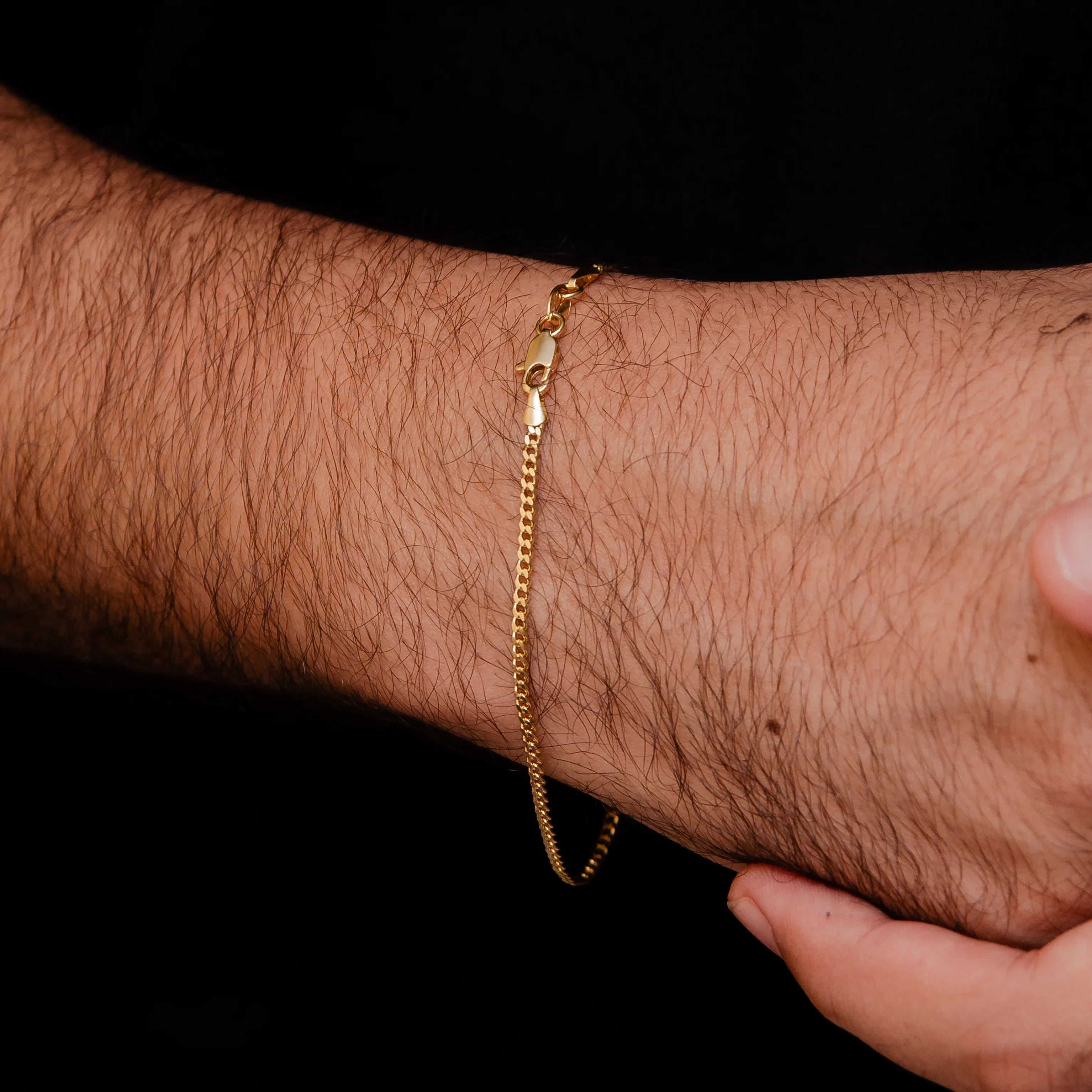 Pulseira Escama 2mm Banhado a ouro 18k