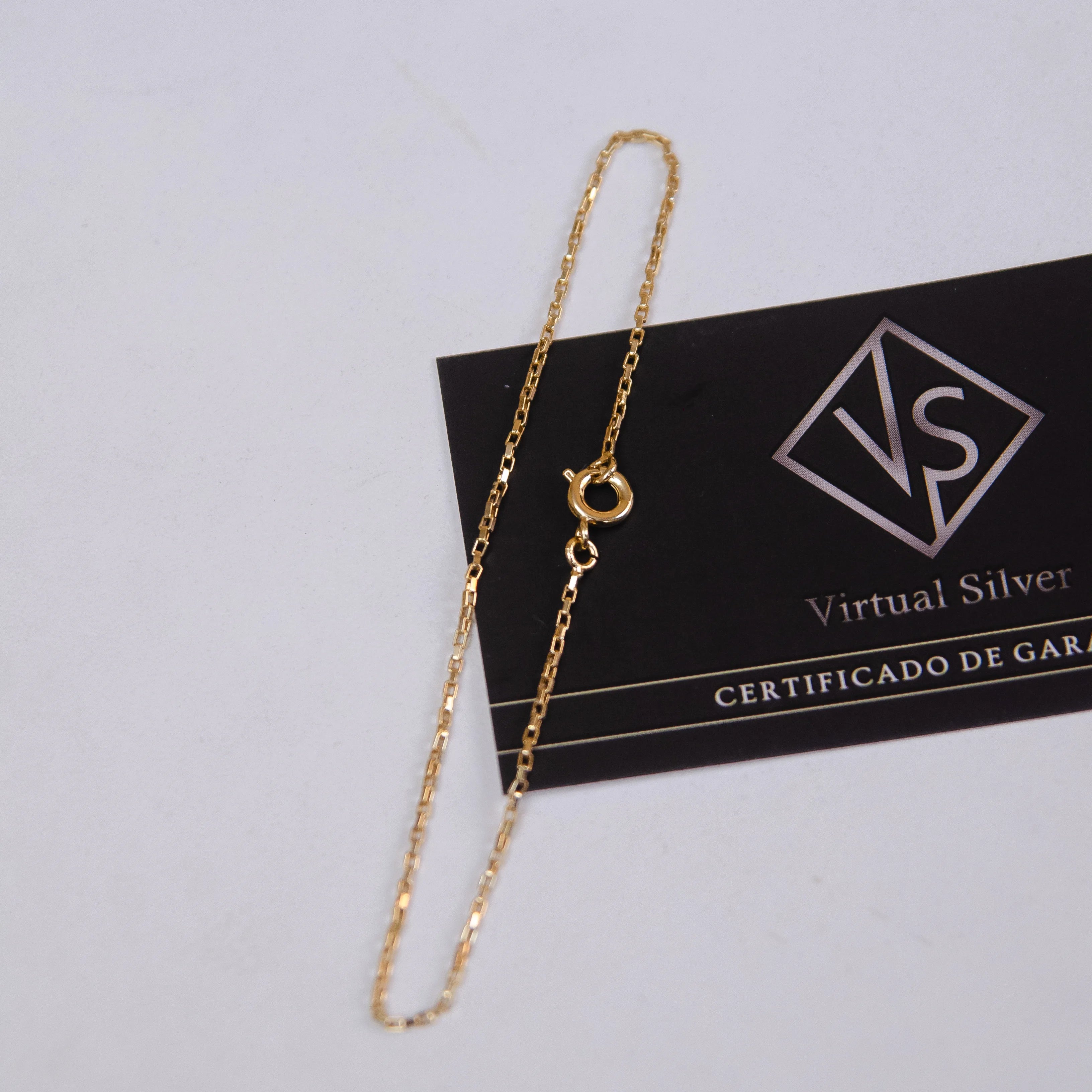 Pulseira Tijolinho 1mm Banhado a Ouro 18k