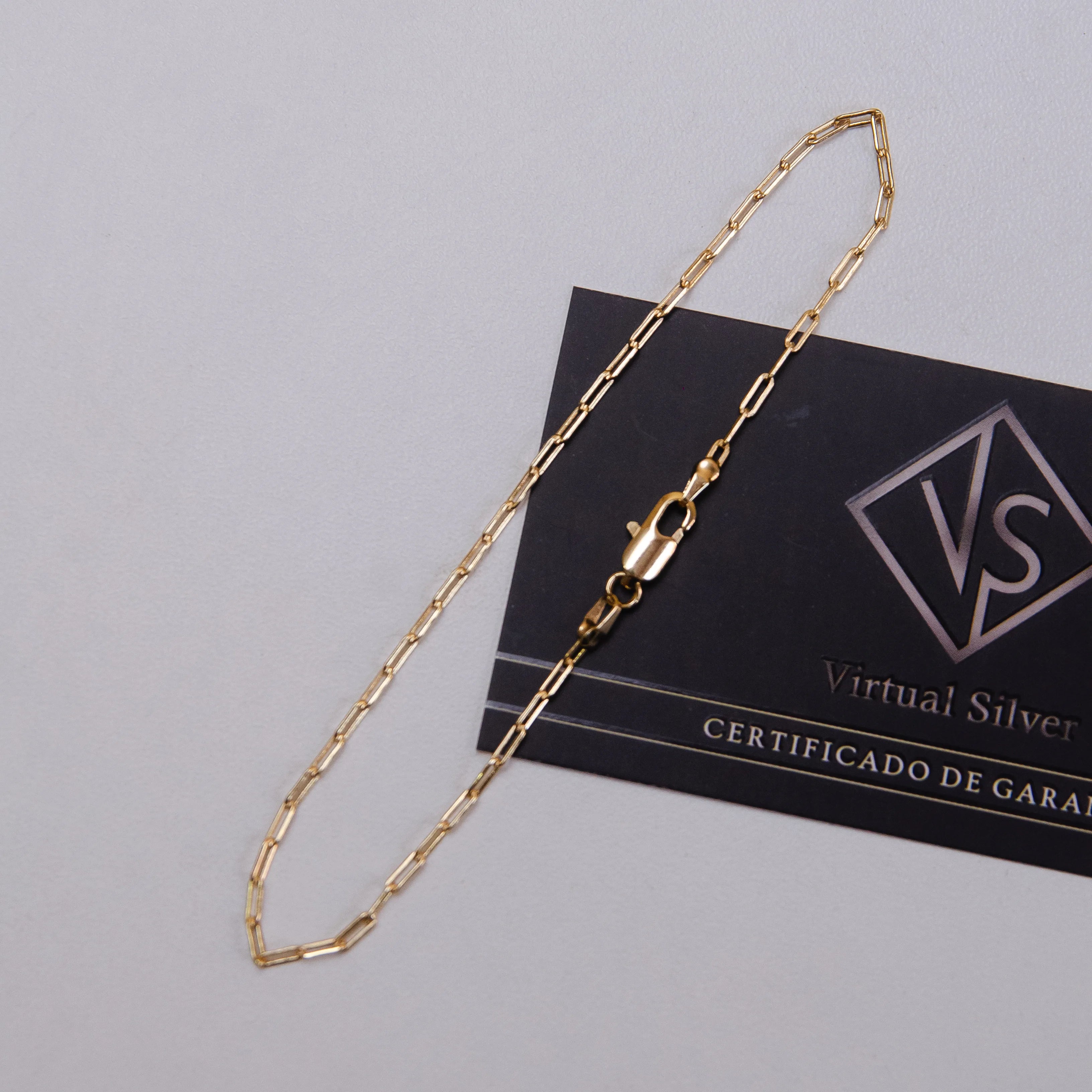 Pulseira cartier long 2mm banhado a ouro 18k
